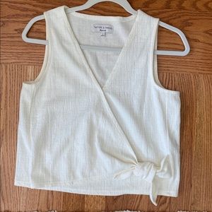 Texture & Thread Wrap-Tie Tank Top